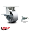 Service Caster 4 Inch Kingpinless Semi Steel Wheel Swivel Caster with Brake and Swivel Lock SCC SCC-KP30S420-SSR-SLB-BSL
